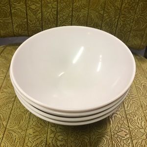 4 VINTAGE WHITE SUN VALLEY BRAND MELMAC BOWLS